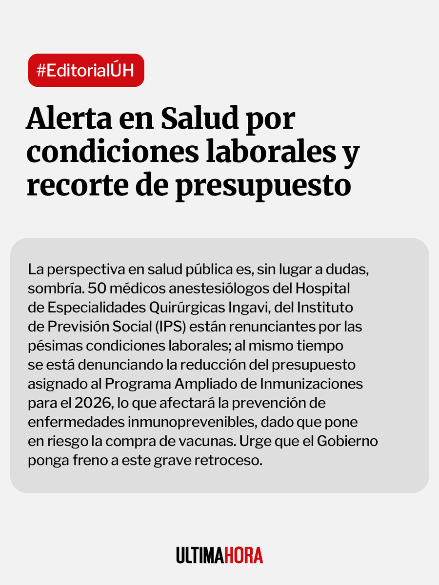 #EditorialÚH | Son inaceptables los padecimientos y humillaciones a los que están condenados los usuarios de la salud pública. Por eso, es hora de que las autoridades y funcionarios hagan realidad el derecho al acceso a la salud para toda la población, porque es obligación del