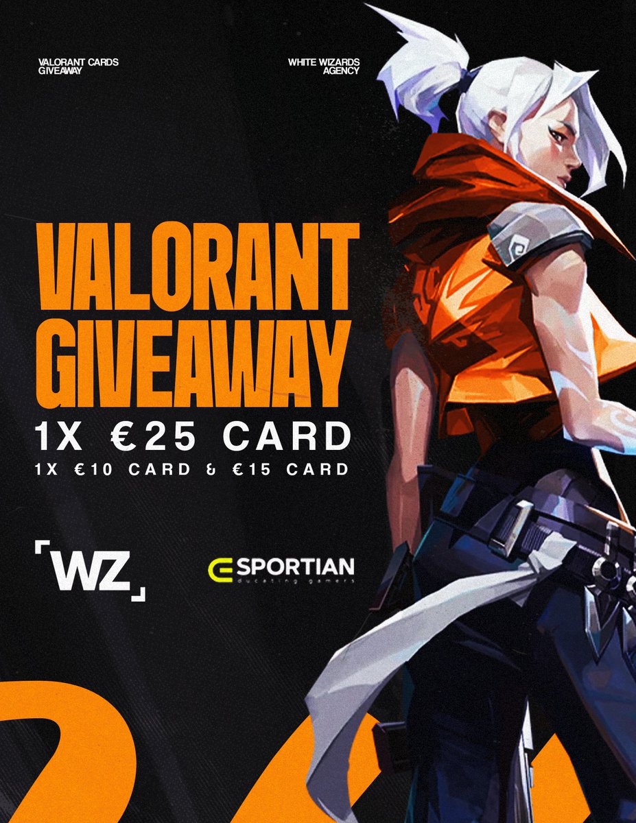 White Wizards Agency (@wwz_agency) on Twitter photo 👻 HALLOWEEN GIVEAWAY 🎃
🧙♂️WWZ x Esportian 👨🏫
If you want to participate, just:
• Follow @wwz_agency & <a href="/esportian/">Esportian - Esports Scholarships</a>
• Like and RT this post
• Tag 1 friend to increase the odds!
Winners will be announced on this account on the 1st of November, 16:00 CET.
Good luck everyone! 👻 HALLOWEEN GIVEAWAY 🎃
🧙♂️WWZ x Esportian 👨🏫
If you want to participate, just:
• Follow @wwz_agency & <a href="/esportian/">Esportian - Esports Scholarships</a>
• Like and RT this post
• Tag 1 friend to increase the odds!
Winners will be announced on this account on the 1st of November, 16:00 CET.
Good luck everyone!