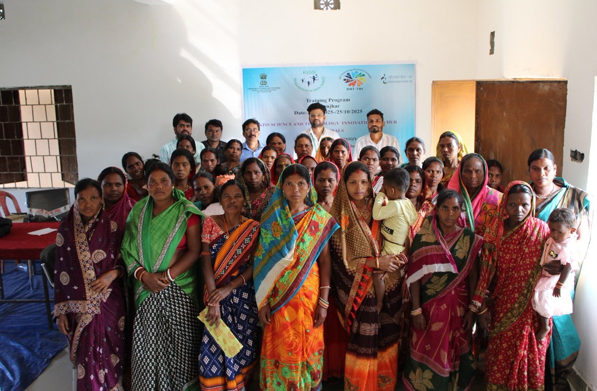 kissfoundation's tweet image. The KISS Science and Technology Innovation (STI) Hub for Tribals at KISS-DU, supported by the DST, Government of India, organised a three-day Awareness and Training Program on “Empowering Tribal Communities through Science and Technology” from October 23rd to 25th, 2025, at…