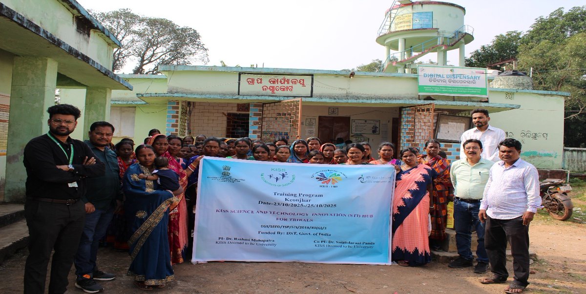 kissfoundation's tweet image. The KISS Science and Technology Innovation (STI) Hub for Tribals at KISS-DU, supported by the DST, Government of India, organised a three-day Awareness and Training Program on “Empowering Tribal Communities through Science and Technology” from October 23rd to 25th, 2025, at…