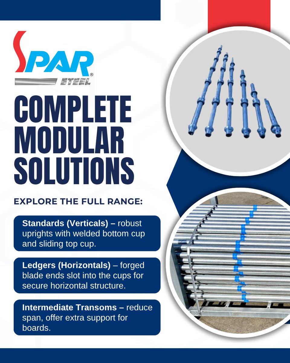 SteelSpar's tweet image. The future of scaffolding is here 🔵⚙️
Meet SPAR Cuplock System — where speed, strength &amp;amp; versatility come together to elevate every construction challenge! 🏗️✨
🌐 sparsteel.com
#SparSteel #cuplockSystem #ModularScaffolding #ScaffoldingUAE #scaffoldingcuplock