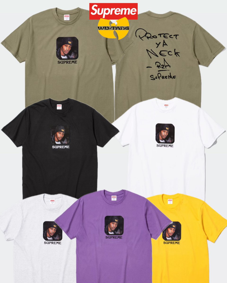 Official images of the Supreme x Wu-Tang Clan RZA Tee which is