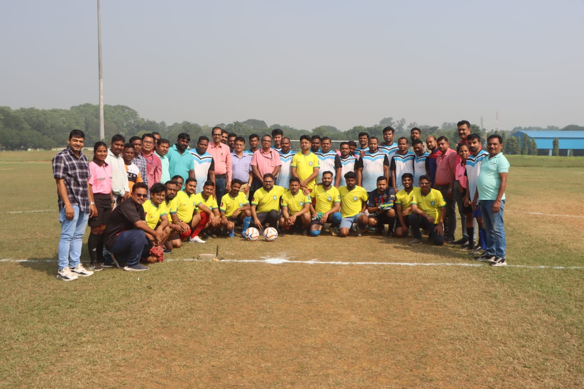 NALCO_India's tweet photo. The Inter-Department Football Tournament 2025–26 concluded successfully at the S&P Complex, #Angul, #Odisha, promoting team spirit, #fitness, and camaraderie among employees. Team Potline emerged as the Champion, with the event witnessing enthusiastic participation of seven departmental teams, reflecting #NALCO’s commitment to holistic employee well-being and #Sportsmanship. @kishanreddybjp @satishdubeyy @MinesMinIndia @DPE_GoI @mygovindia #TeamNALCO #EmployeeEngagement