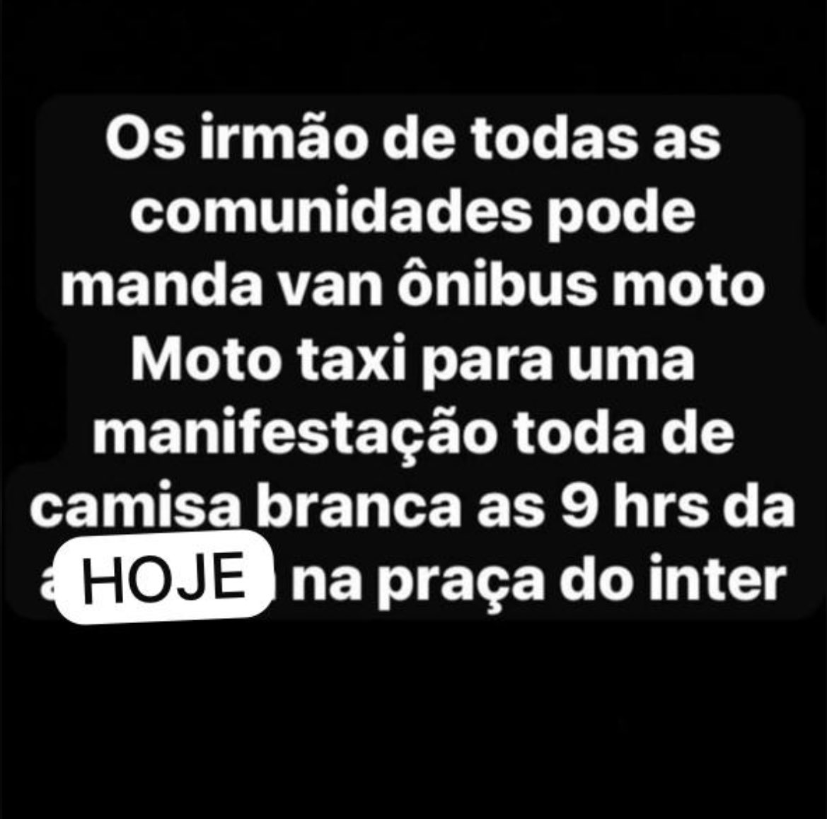 HOJE, 29/10/2025.

Vila Cruzeiro - COMPLEXO DA PENHA.