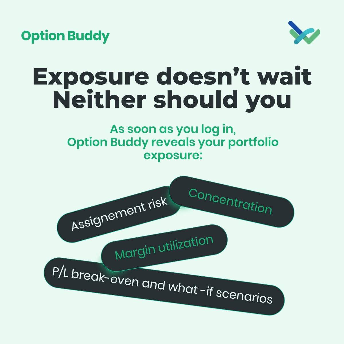 OptionbuddyAi's tweet image. Know Your Exposure. The market won’t wait.  

Option Buddy provides instant risk visibility, calculated directly from your broker data. Every confident trade starts with full clarity.  
🔗optionbuddy.ai 
#TradingTools #RiskDashboard #OptionsData #Fintech #OptionBuddy

📷