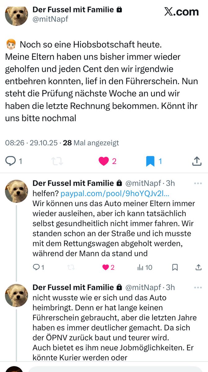 Schaut doch bitte. Vielleicht kann der eine oder andere helfen…❤️❤️❤️🙏🏻 <a href="/mitNapf/">Der Fussel mit Familie</a> 🥹