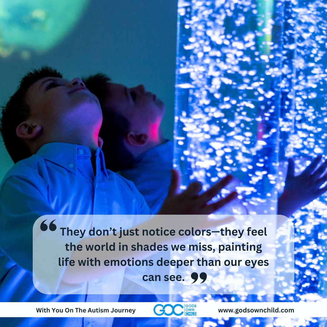 godsownchildin's tweet image. "They don’t just notice colors—they feel the world in shades we miss."
Today's message: Let’s celebrate their vibrant vision. 🌈👀
👉 See through their eyes with @godsownchildin!

#colorfulvision #GodsOwnChild #autismawareness #seedifferently
