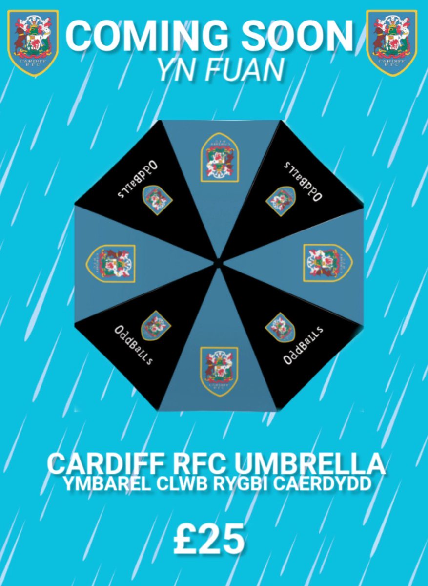 Cardiff_RFC's tweet image. Keep Dry!! - get yourself a new #blueandblack umbrella ⚫️🔵☔️ 
Contact Clive Davies 07902 819 911 or secretary@cardiffrfc.com