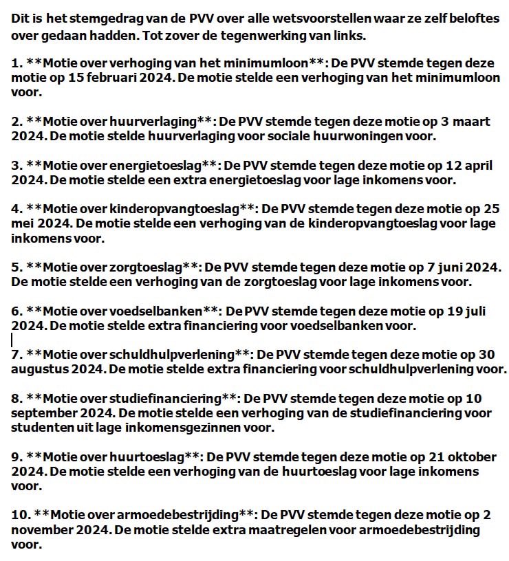 amfonville's tweet image. PVV: liegt📢 tegen gewone man🧑‍🔧👷, zie hun daden🤥!

PVV stemde TEGEN👇
Verhoging minimumloon
Huurverlaging
Hogere toeslagen voor lagere inkomens
Extra energietoeslag
Verlaging BTW energie
Etc. etc.

Mooie PVV woorden zijn leugens als je naar de stem=daden kijkt in 2dekamer👇