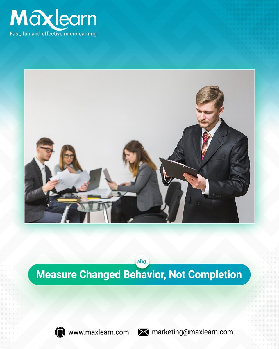 maxlearn_global's tweet image. Measure What Matters
MaxLearn tracks behavioral outcomes, helping you focus on real impact, not just course completion. to learn more... maxlearn.com/request-a-demo/
#SpacedRepetitionROI #learningretention #LearningInnovation #employeeengagement #ScenarioBasedLearning #TrainingROI