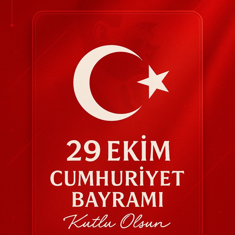 29 Ekim Cumhuriyet Bayramı kutlu olsun. Cumhuriyetimizin 102. yılında birlik, eşitlik ve özgürlükle…

#29Ekim