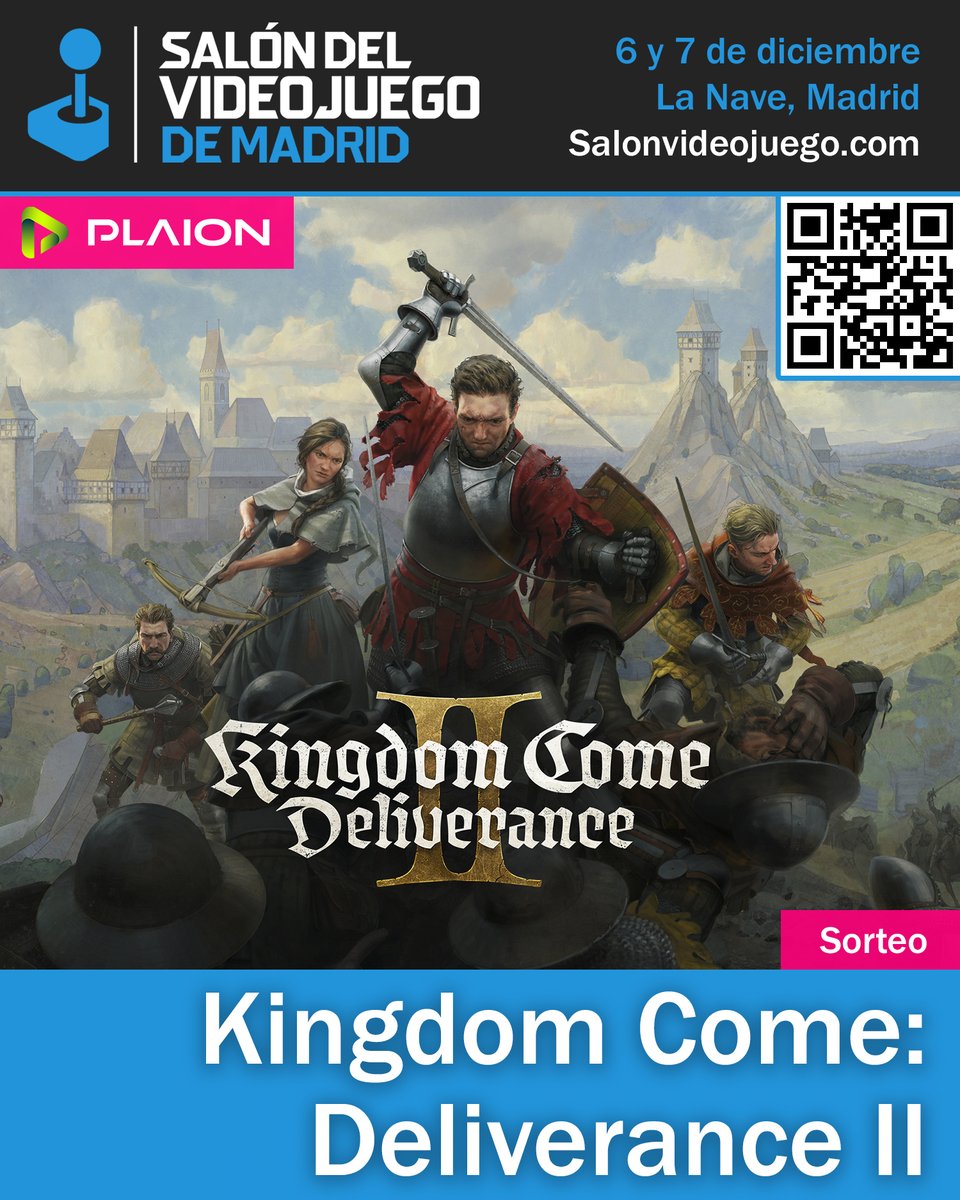 ¿Con ganas de Salón? Para amenizar la espera, ¡sortearemos claves de juegos casi cada día!

⚔ ¡Comenzamos con el SORTEO de Kingdom Come: Deliverance II!

¿Lo quieres?
✅Síguenos y a <a href="/PLAION_ES/">PLAION España 🐥</a> 
🔄Like + Repost
👫Nombra a 2 amigos

*Solo 🇪🇸. Fin 02/11/25. No cuentas concurso.