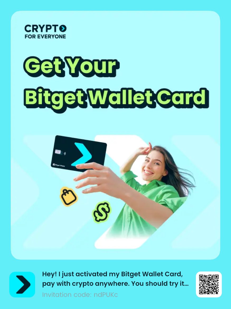 Hey! I just activated my Bitget Wallet Card, pay with crypto anywhere. You should try it too!
newshare.bwb.global/en/referralLan…