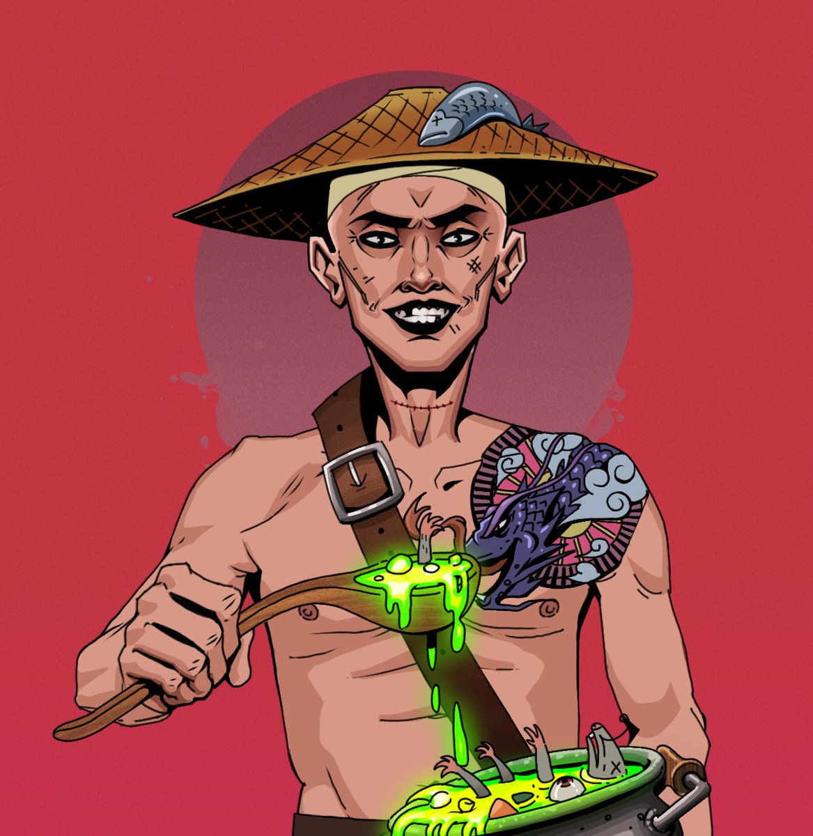 DERUGGEDDOJO's tweet image. ⛩️ DEGEN DOJO ART = DEGENTRALIZED ⛩️

🤜 we've hashed this out plenty of times...listing below 1.5 SOL sends your DD collectibles straight to the DAFAK DOJO collection...do whatever the hell you want there 🤛