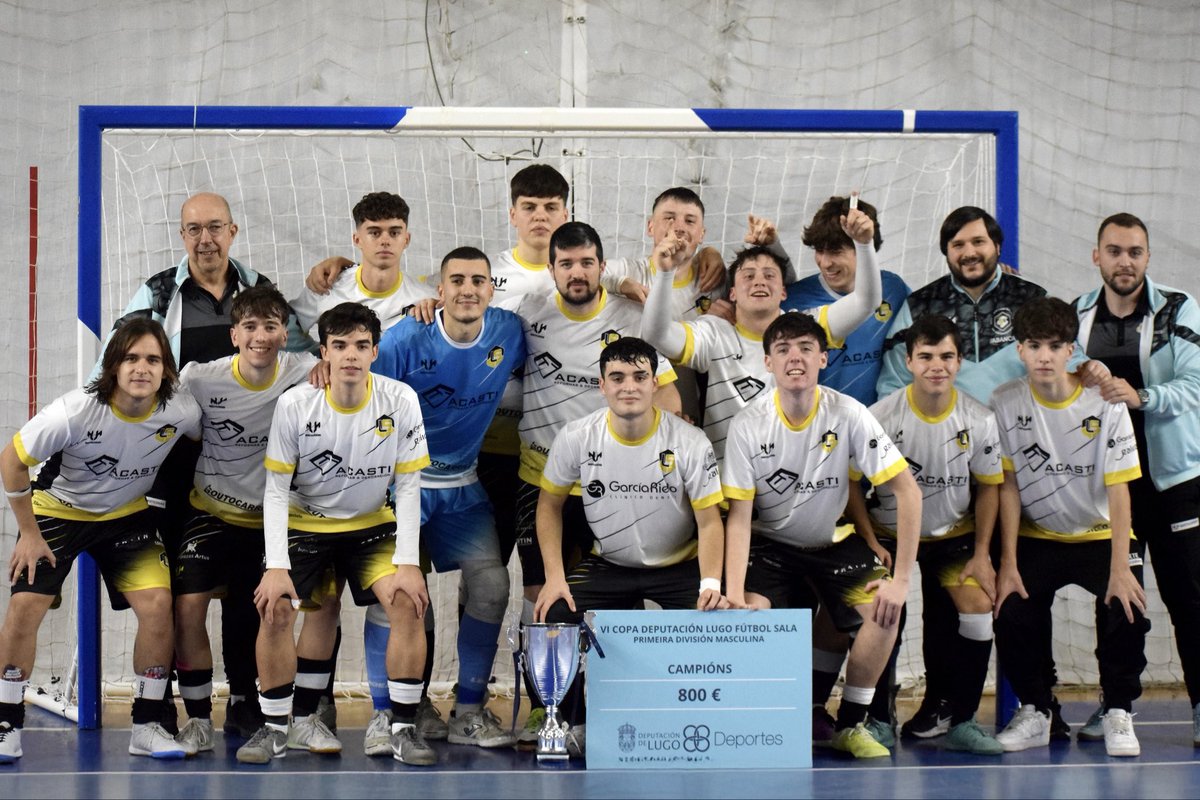 ADCLugoSala's tweet photo. 📰 CRÓNICA | 7-3 | "O Lugo Sala B alzase ca VI Copa Deputación no derbi lucense frente ao Ribeira FS" 

CAMPIÓNS! 😎🏆

🔗https://t.co/lJRqdUakmL

#SempreLugoSala https://t.co/N04fhq6JOl