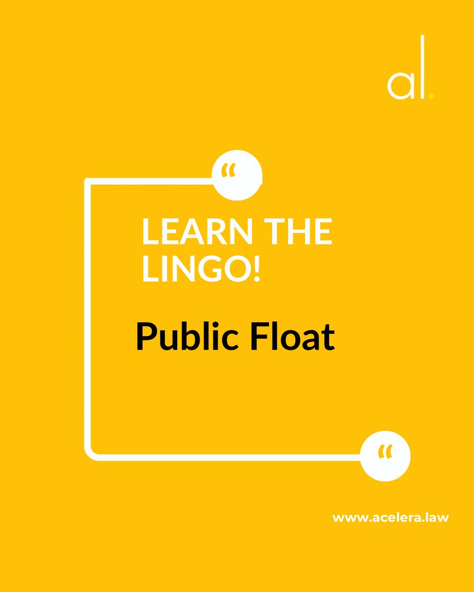 aceleralaw's tweet image. Let’s #LearnTheLingo! 💡 
Our term of the week is Public Float.

The total shares a company has, minus the shares held by people who run the company (insiders) or major long-term owners. It&apos;s the pool of stock that&apos;s actually on the market.

🧵🧵🧵