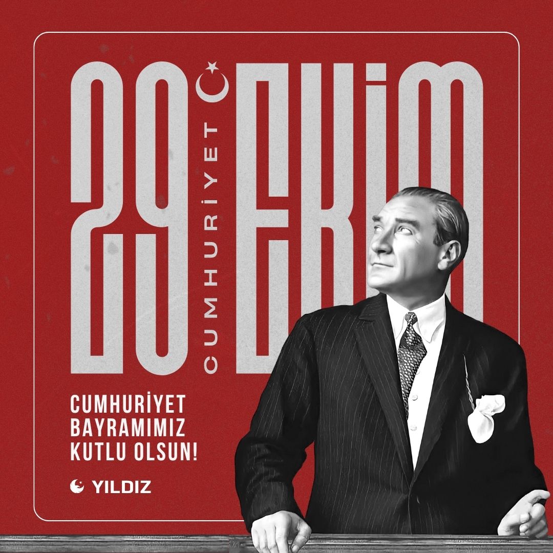 🇹🇷 29 Ekim Cumhuriyet Bayramımız Kutlu Olsun!

102 yıl önce yakılan özgürlük meşalesi, bugün de yolumuzu aydınlatıyor. Cumhuriyetimizin kurucusu Gazi Mustafa Kemal Atatürk’ü ve tüm kahramanlarımızı saygı ve minnetle anıyoruz.

#29Ekim #CumhuriyetBayramı #Cumhuriyet102Yaşında