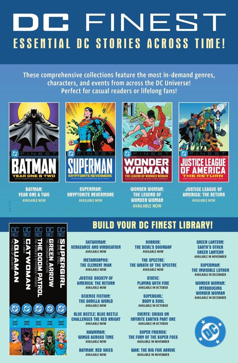 dcuworld's tweet image. New House Ad for the DC Finest line!