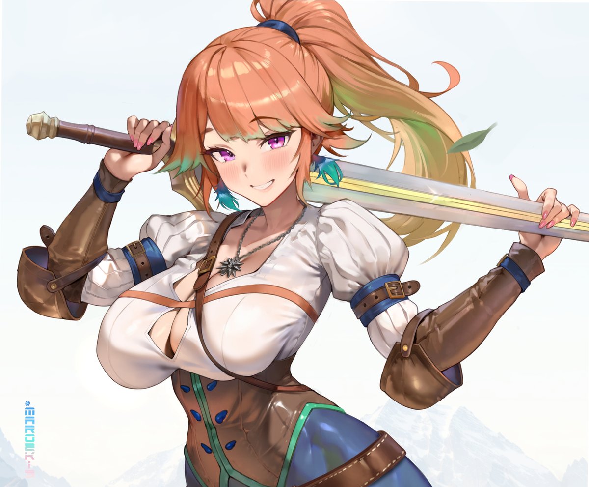 小鳥遊キアラ 「Kiwawa! Bust-up illustration! The Witche」|マロニキ 倭の国プロジェクト（NFT）ファウンダー（無収入）のイラスト