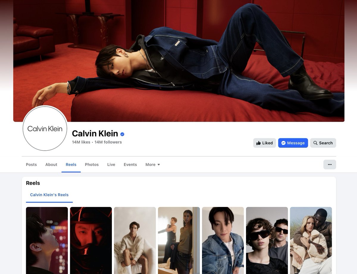 Jungkook is featured on the header of Calvin Klein official social media — (1) Facebook