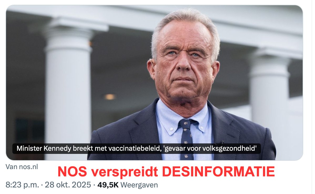 ryk_sr's tweet image. Minister Kennedy breekt niet met vaccinatiebeleid.
Hij breekt met mRNA vaccinaties, die overigens geen vaccinatie maar cellulaire gentherapie is die het immuunsysteem van de mens sloopt.

@NOS verspreidt weer eens #Desinformatie en leugens, zoals ze eigenlijk dagelijks doen.