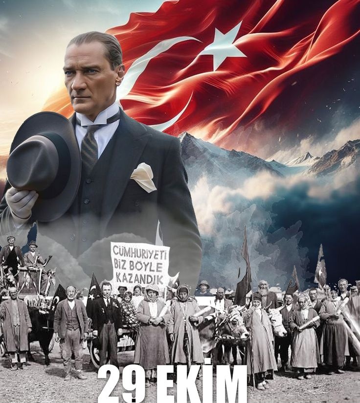 #Cumhuriyet, halkın kendi geleceğini kalemle, emekle ve inançla yazdığı en onurlu destandır.#Cumhuriyet, kadınla erkeğin omuz omuza yükseldiği düzendir.!!
#29Ekim1923