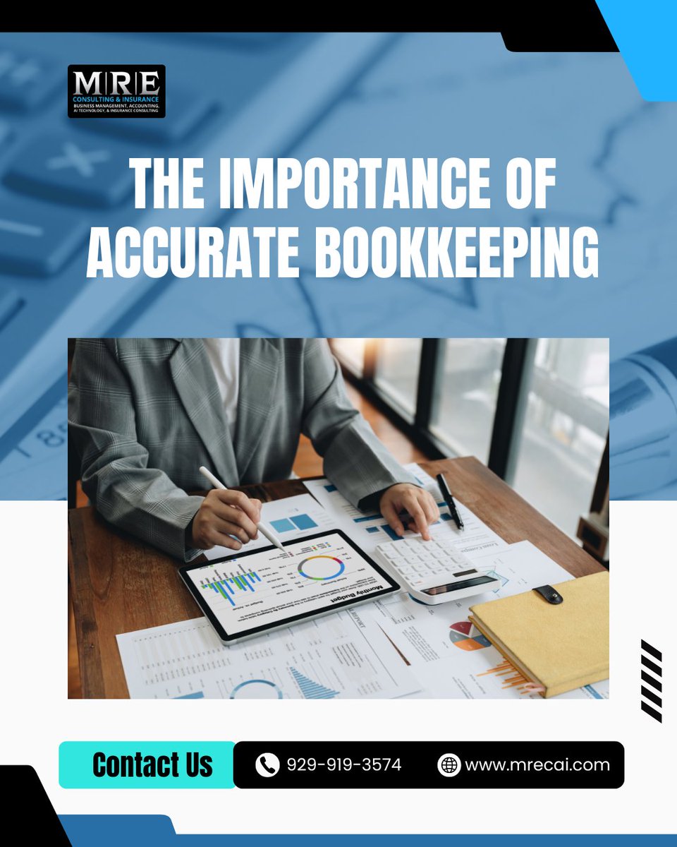 MRECAIllc's tweet image. Accurate #Bookkeeping  is the backbone of every successful #business.  It keeps your finances clear, tracks expenses, and ensures you’re always tax-ready. Stay organized, confident, and focused on growth! 
mrecai.com
#BookkeepingBasics #Business #AccountingTips