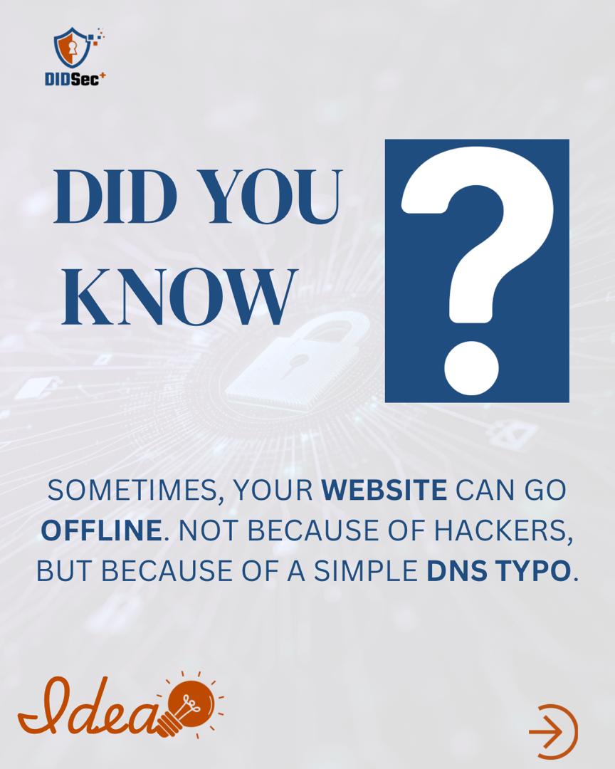 didsecplus's tweet photo. If you’ve ever lost your website or email connection for no reason then sometimes, it’s not hackers but a simple DNS mix-up. DNS misconfiguration doesn’t get the drama that cyberattacks do, but the damage can be just as bad
Here’s how you can prevent it.
#dnssecurity #foryou https://t.co/tfiCOkJbha