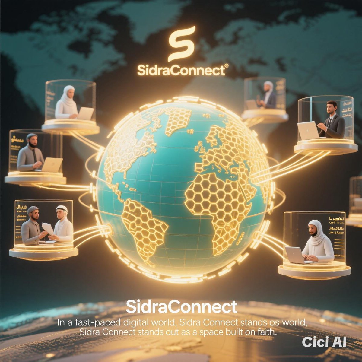 🌙 Sidra Connect: Building Bridges for the Modern Muslim Professional.✨ 
🚀 Elevate Your Career with Sidra Connect: The Professional Network for Muslim Innovators!💡💖 
#SidraConnect #MuslimTalent #ProfessionalNetwork #CareerGoals #MeaningfulConnections #AmplifyYourself
Here's