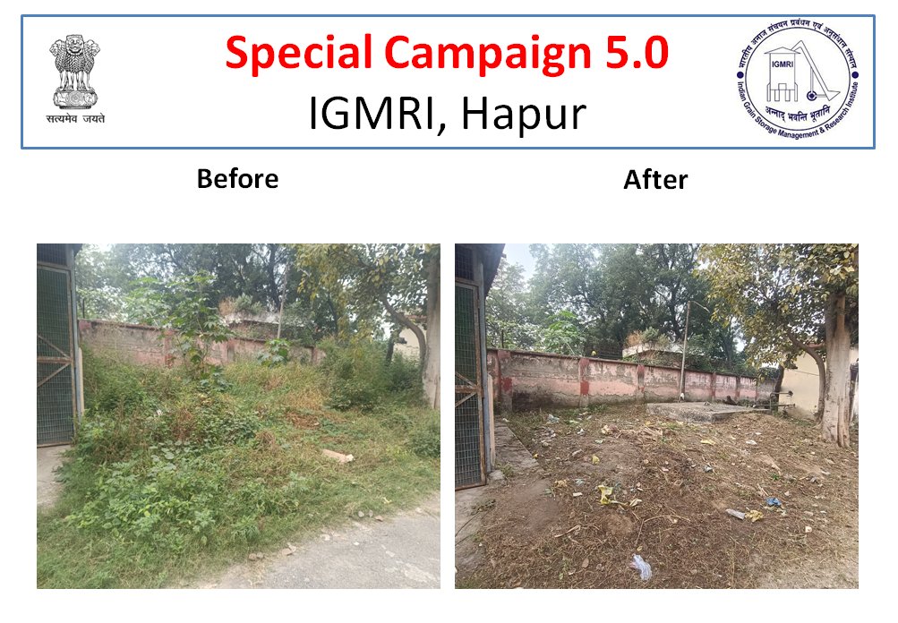 igmrihapur's tweet photo. Cleanliness drive conducted at IGMRI Campus under the #SprecialCampaign5.0 https://t.co/H55UDWapaa