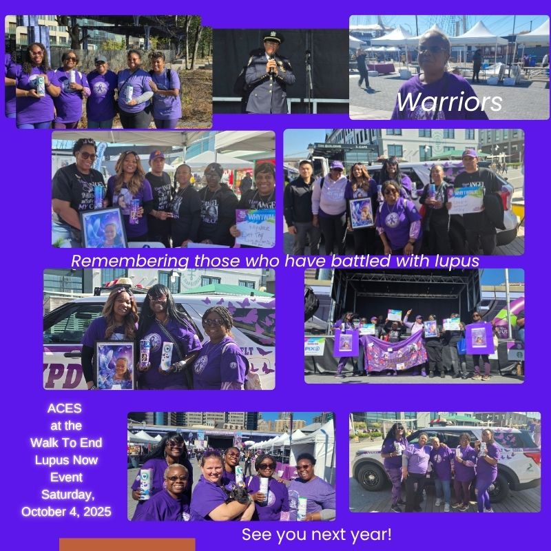 aces300k's tweet photo. Today ACES participated in the Walk to End Lupus Now. Thank you Trina for meeting with your family as we remember Det. Shantay Neal Baker, . Family Assistance, Rev Barbara Parker, NYPD Ceremonial Unit Good Times for a great cause. #nypd #nypdcivlilians #walktoendlupusnow https://t.co/AGT0PI0uk6