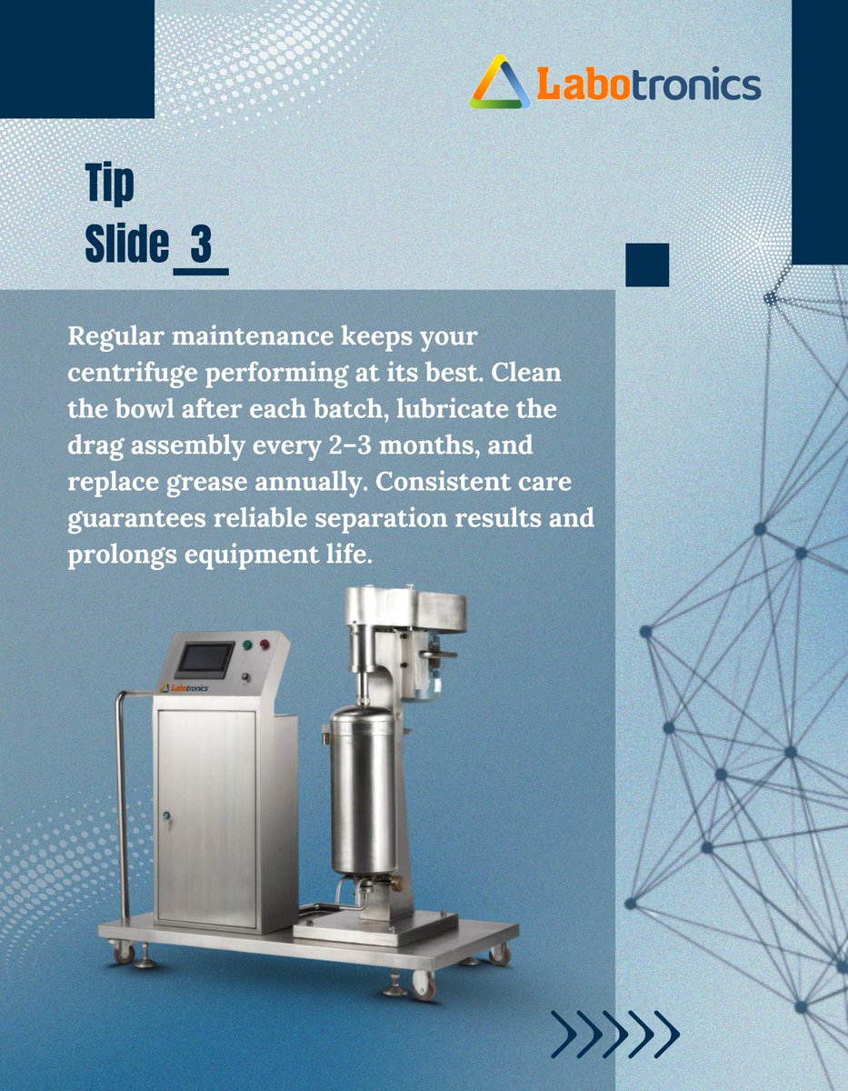 Labotronics's tweet image. Labotronics Tubular Centrifuge LB-100TC  built for precision separation.
Achieve efficient liquid solid separation with high speed performance and consistent accuracy.

info@labotronics.com
labotronics.com/tubular-centri…

#labotronics #labequipment #separationtechnology  #industriallab