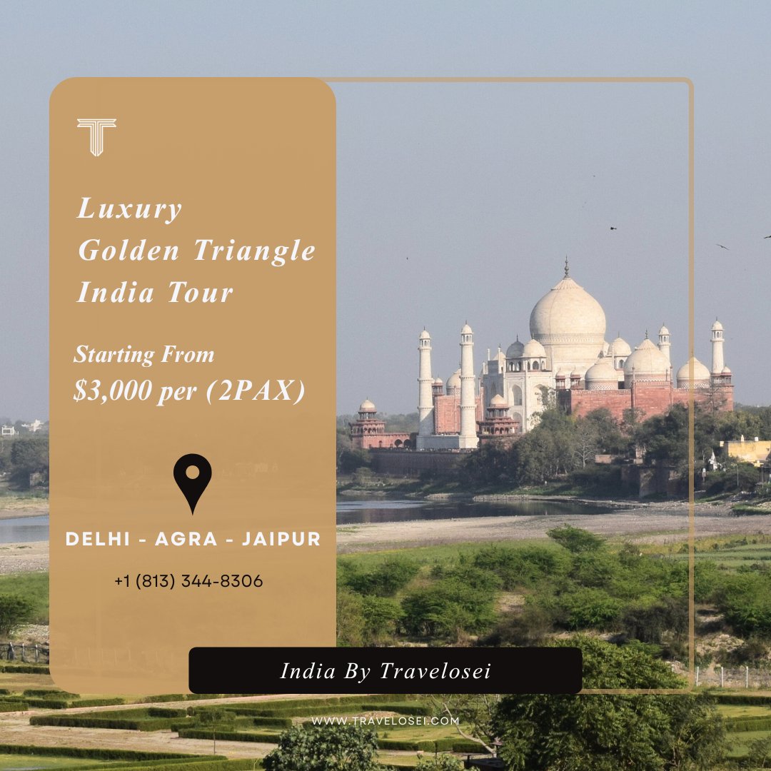 Adam_Piot's tweet photo. Experience India like never before in pure luxury. TRAVELOSEI brings you private guides, VIP entry, &amp; world-class comfort across India’s most iconic destinations

Call: +1 (813) 344-8306
Book Now: https://t.co/paAMgfUhCb

#LuxuryIndia #Travelosei #TajMahalTour #GoldenTriangletour https://t.co/z8xsQT6aE7