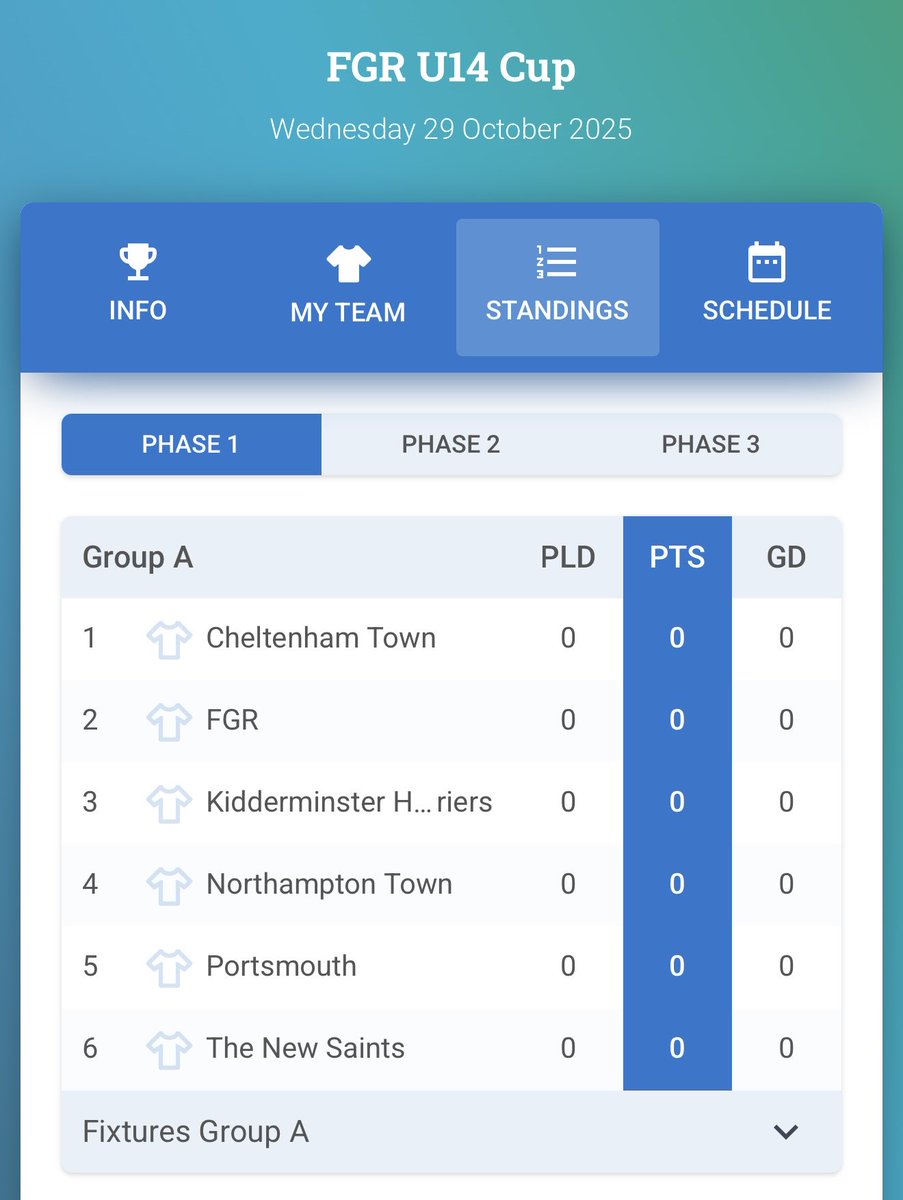 Good luck to our <a href="/tnsfc/">The New Saints FC</a> U14s who are participating in the <a href="/FGRFC_Official/">Forest Green Rovers</a> Half Term Cup today 🟢⚪️