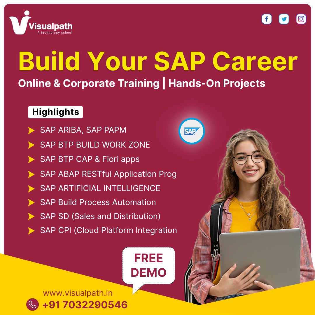 VisualpathPro's tweet image. 🎓 Build Your SAP Career with Visualpath!
🚀 Learn from real-time industry experts and get hands-on experience with live projects.

🔥 Why Choose Visualpath?
✅ Free Demo Available

📞 Call/WhatsApp: +91 7032290546
🌐 Visit: visualpath.in

#SAPTraining #SAPCareer #SAP