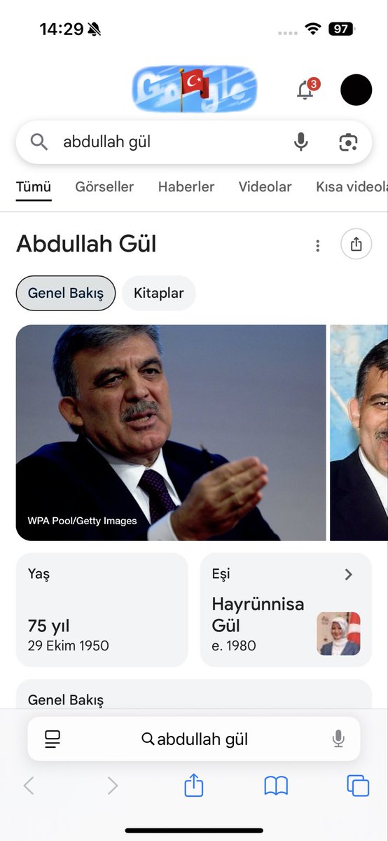 29 Ekim Abdullah Gül’ün doğum yıldönümünü bayramınızı kutlarım