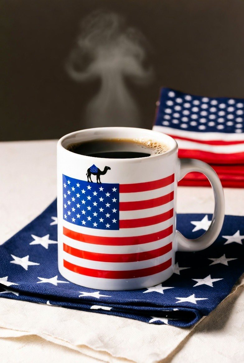 Good morning friends 🐪☕️🇺🇸🇺🇸
#America 
#helevier