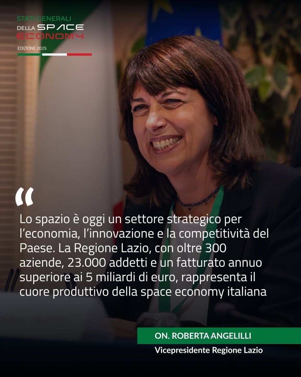 IpseSpaceEcon's tweet photo. 🌌 «Il Lazio vuole essere protagonista della crescita e dell’innovazione spaziale europea»

Così l'On. @AngelilliR , Vicepresidente @RegioneLazio , ha ricordato il ruolo del Lazio come cuore produttivo della space economy italiana agli #StatiGeneraliSpaceEconomy2025. https://t.co/J837Iba7ZX