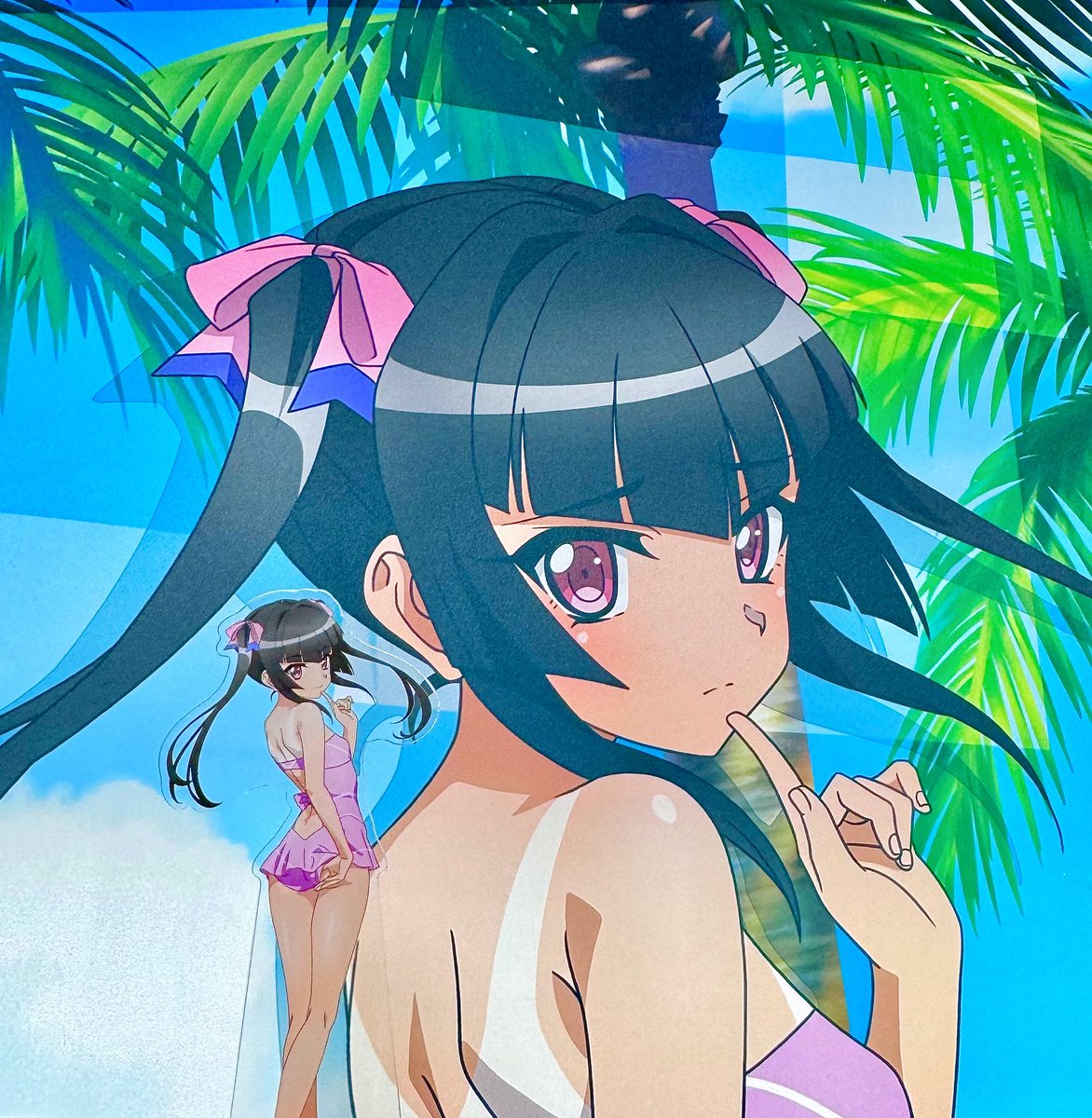 SAVEww6t's tweet photo. 調と切歌の日焼け水着等身大タペストリー届いた～！でかーい！！かわいい～！！でかーい！！日焼け～！！ https://t.co/lTqw11oWGt