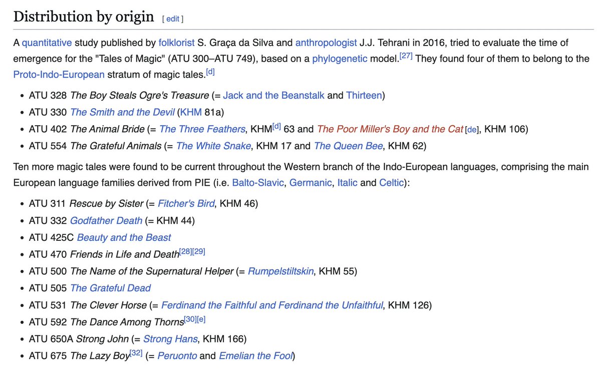 TIL there’s a TVTropes equivalent for folklore called Aarne-Thompson-Uther index! en.wikipedia.org/wiki/Aarne%E2%…