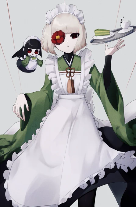 去年かいた和メイド利休