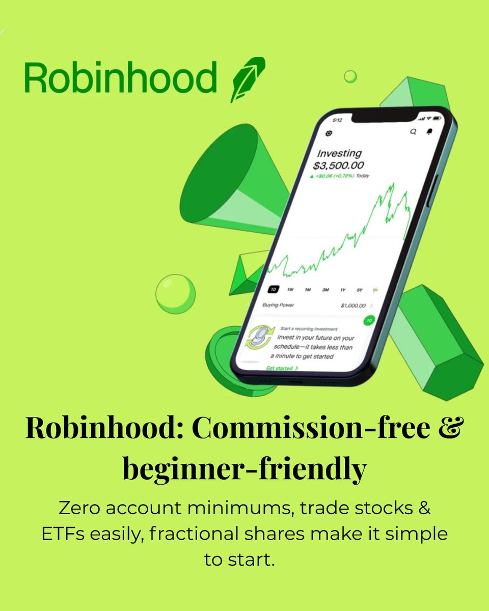 fintechbite's tweet image. New to investing? These 5 fintech apps make it super easy to start 👇
Robinhood | Acorns | Stash | SoFi Invest | Public
#FintechInvesting #BeginnerInvestors #FintechApps #JossGawin #Trump
