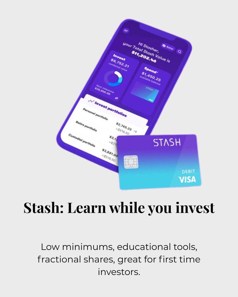 fintechbite's tweet image. New to investing? These 5 fintech apps make it super easy to start 👇
Robinhood | Acorns | Stash | SoFi Invest | Public
#FintechInvesting #BeginnerInvestors #FintechApps #JossGawin #Trump