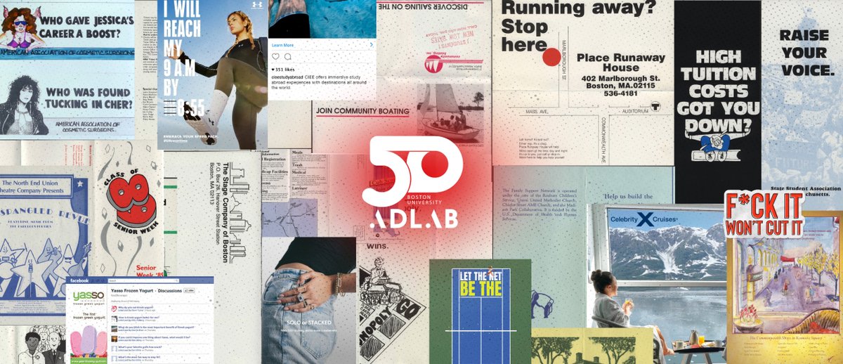 BU_AdLab's tweet photo. 50 years of work that works. Let the celebrations begin. 

We’re proud to have set the standard for what a student-run agency can achieve over the past five decades. Here’s to the next fifty years of innovation, creativity, and pushing boundaries. https://t.co/7bHf2POsw1