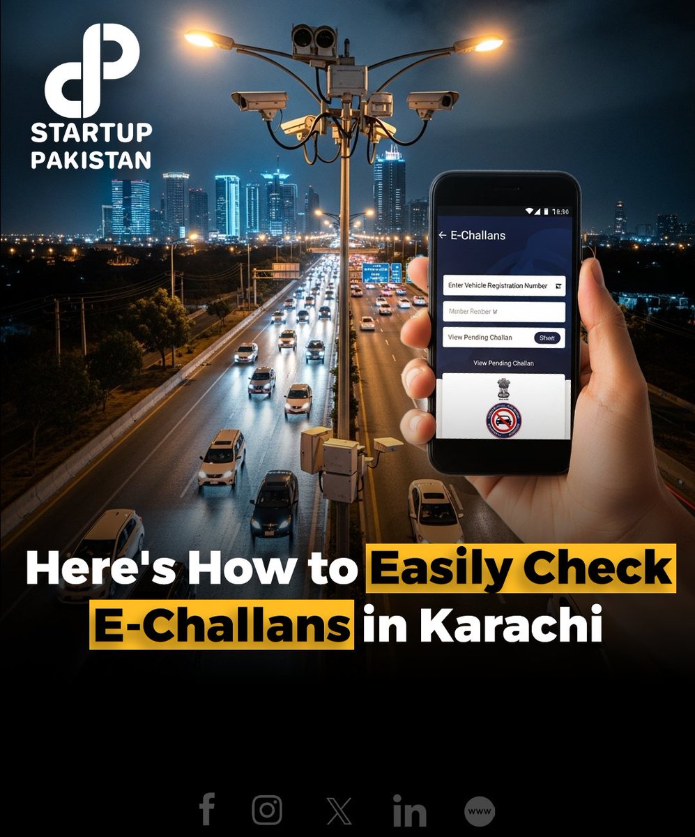 PakStartup's tweet image. Here’s How to Easily Check E-Challans in Karachi

Read More: startuppakistan.com.pk/heres-how-to-e…

#EChallan #Karachi #Check #Pakistan