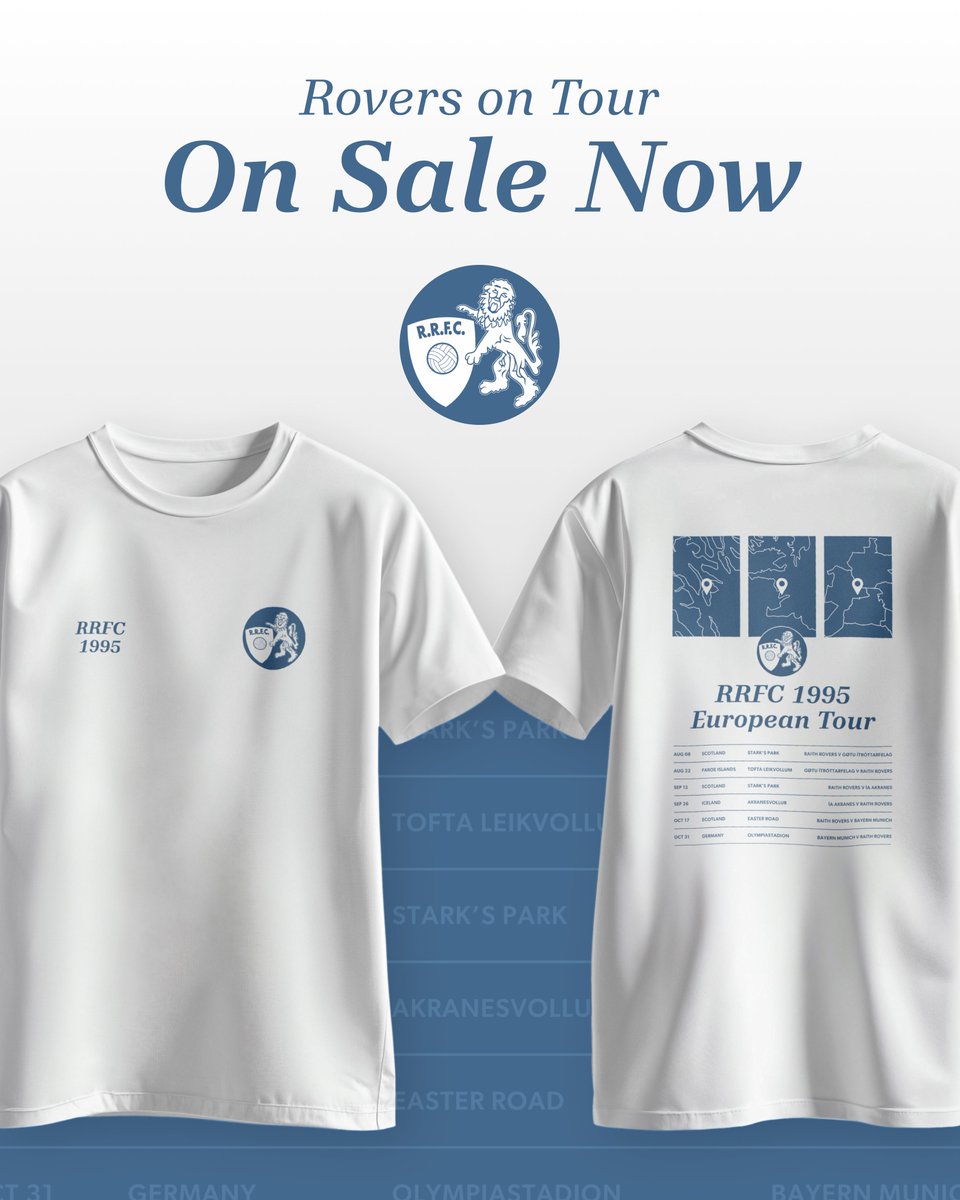 RaithRovers's tweet image. ✈️ Rovers On Tour.

Faroe Islands. Iceland. Germany.

30 years on, get your commemorative tour T-Shirt:

👕 bit.ly/RoversTourTee

#YouBelong