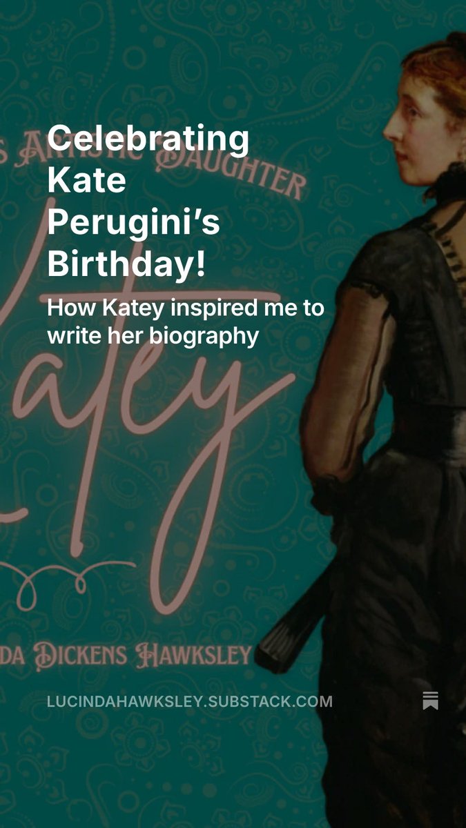 My latest #Substack is about the portrait painter Kate Perugini (1839-1929) who was born #OTD at 48 Doughty Street, London - now the Charles Dickens Museum lucindahawksley.substack.com/p/celebrating-…