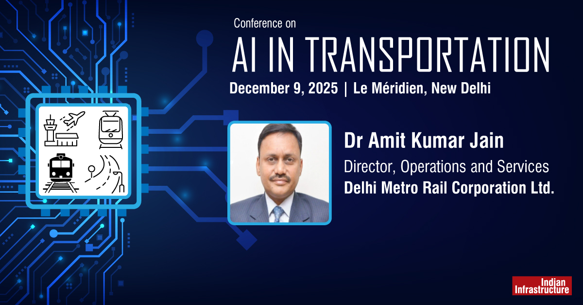 Indianinfra_mag's tweet image. We are delighted to share that Dr. Amit Kumar Jain, Ph.D, Director, Operations and Services, @OfficialDMRC  will be speaking at our conference on AI in Transportation, being organised on December 9, 2025.

To register, visit: web.cvent.com/event/012c6f7c…

#AIinTransportation