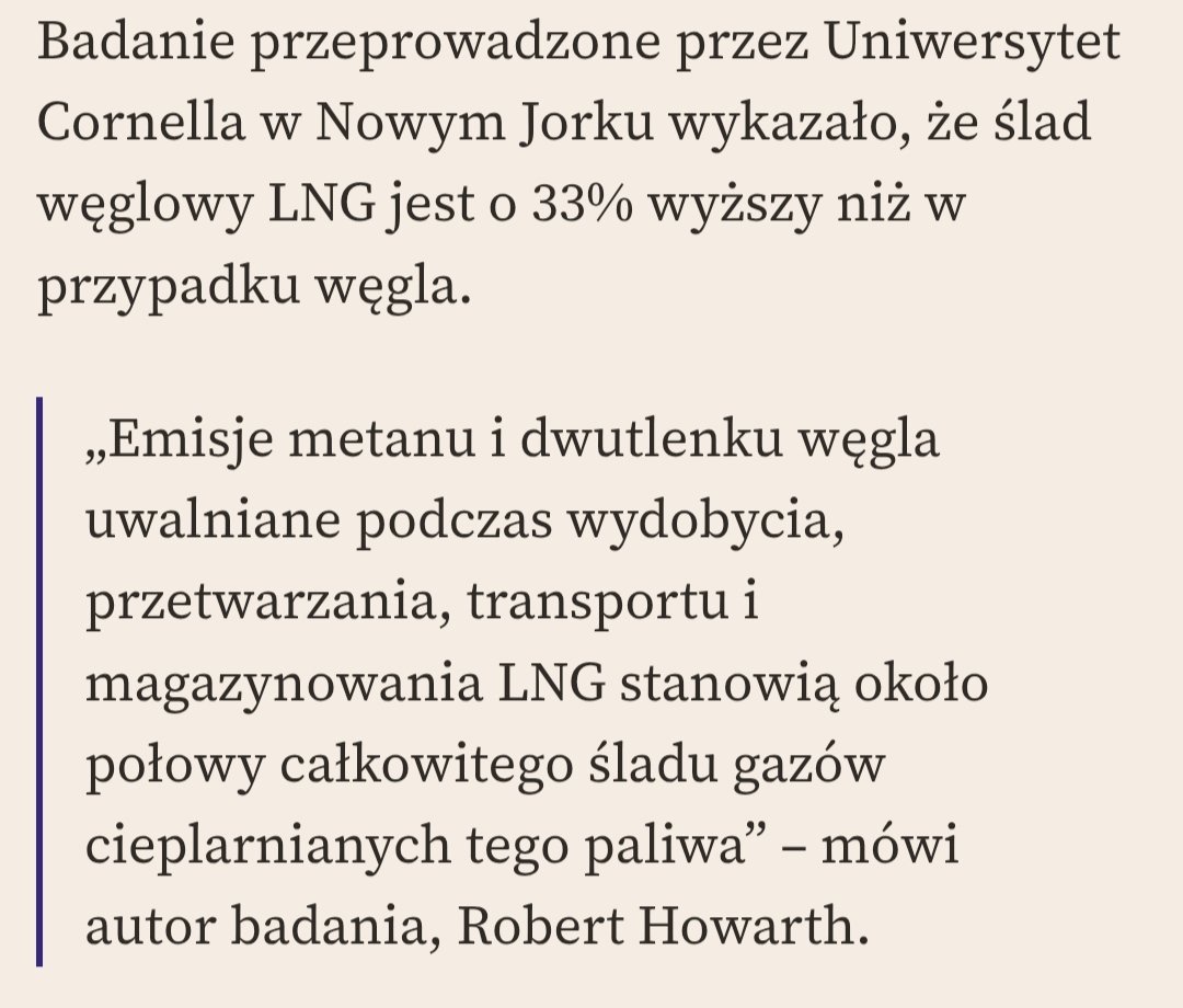 <a href="/BartSaw/">Bartłomiej Sawicki</a> <a href="/GrupaORLEN/">ORLEN</a> <a href="/GAZ_SYSTEM/">GAZ-SYSTEM</a> zielony obłęd 🇵🇱 trwa w najlepsze,
budynkom się zabrania ogrzewania gazem,
gdzie kotły kondensacyjne osiągają sprawność blisko 100%,
a energetykę pcha się w LNG, który ma większy ślad od węgla, a nowe elektrownie mają sprawność zaledwie 60%.
i tak będziemy zasilać pompy ciepła🙃