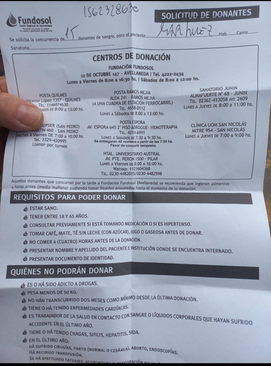SilRienzi's tweet photo. SE NECESITAN DADORES DE SANGRE PARA LIDIA GRACIELA MARTINEZ.  PUEDEN PRESENTARSE EN CUALQUIERA DE LOS LUGARES SEÑALADOS. DESDE YA MUCHAS GRACIAS https://t.co/0yiChaMCWU